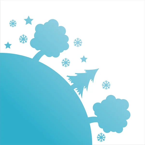 Ilustração Inverno Azul — Vetor de Stock