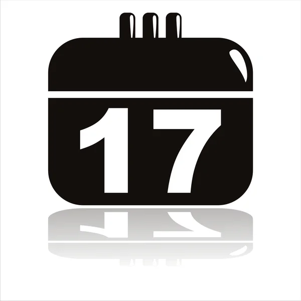 Schwarzes Symbol Für Den Kalender Von Patrick Day — Stockvektor