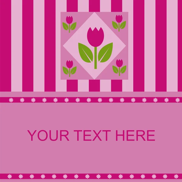 Cadre Tulipes Mignon — Image vectorielle