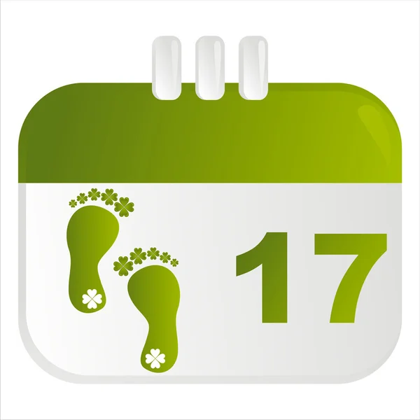 Patrick Day Calendar Icon — Stock Vector
