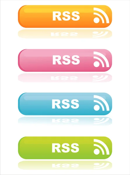 Bandeiras RSS coloridas — Vetor de Stock