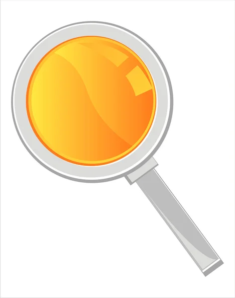 Magnifying glass isolated on white — Stock Vector