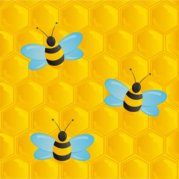 Honingraten textuur — Stockvector
