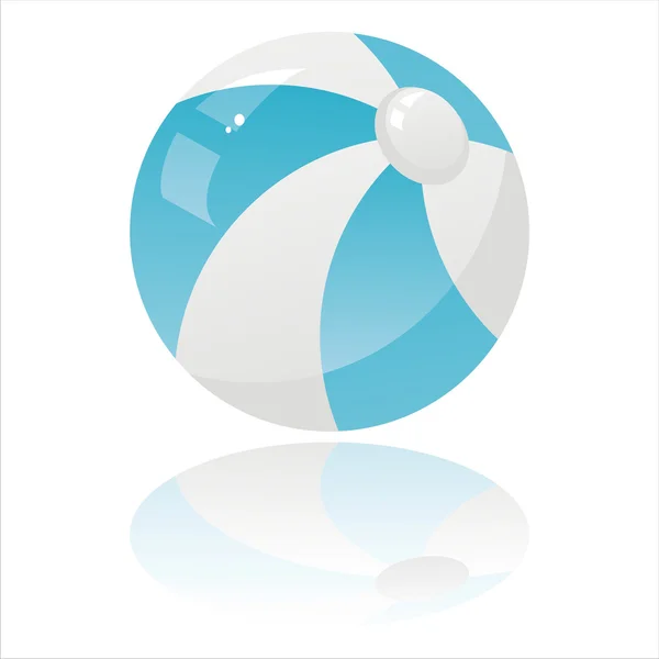 Plážový míč izolovaný na bílém — Stockový vektor