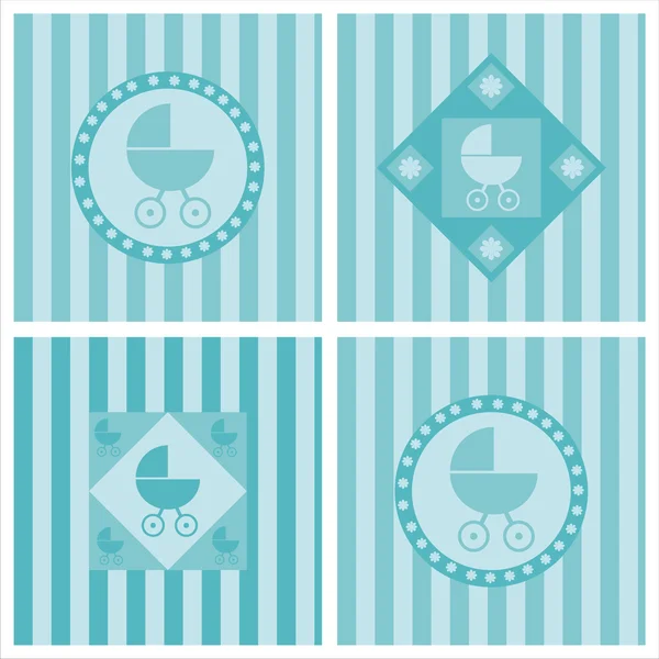Cute baby arrival backgrounds — Stock Vector