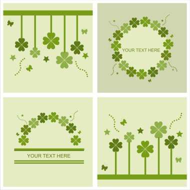 Cute st. patrick's day cards clipart