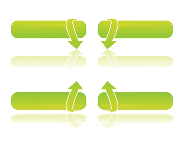 緑色の web バナー — ストックベクタ