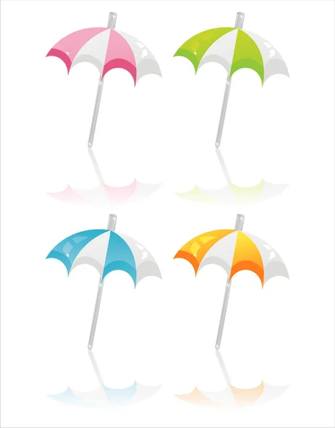 カラフルな傘のアイコン — ストックベクタ