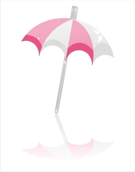 Guarda-chuva de praia isolado em branco — Vetor de Stock