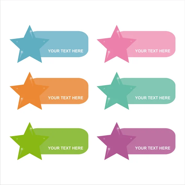 Colorful stars frames — Stock Vector