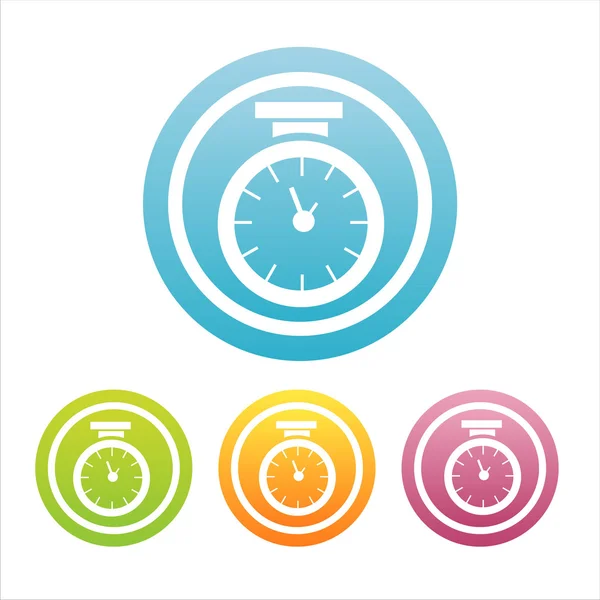 Signes de chronomètre colorés — Image vectorielle