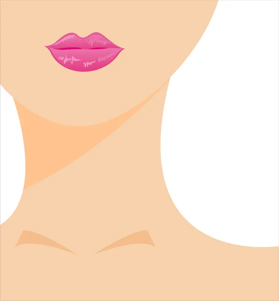 Kvinnliga läppar — Stock vektor