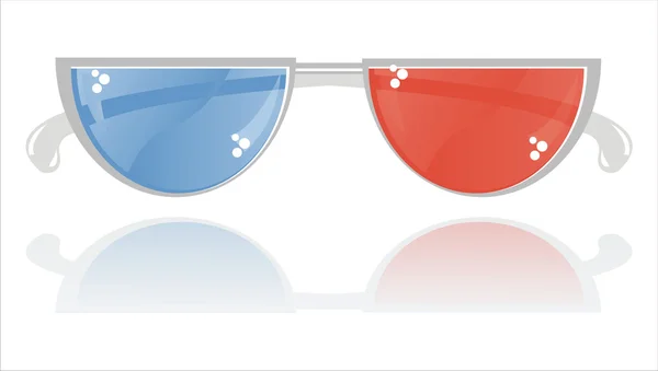 3D-Brille isoliert auf Weiß — Stockvektor