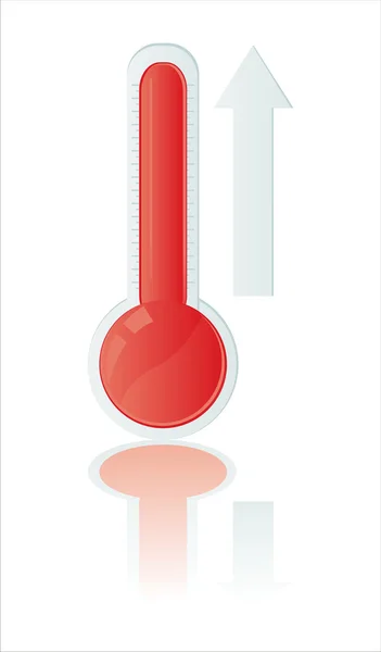 Термометр, изолированный на белом — стоковый вектор
