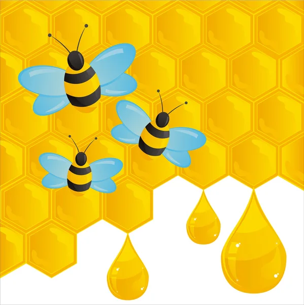Honeycombs texture — Stock Vector