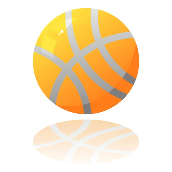 Basket ball isolated on white — Stock Vector