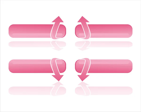 Bandiere web rosa — Vettoriale Stock