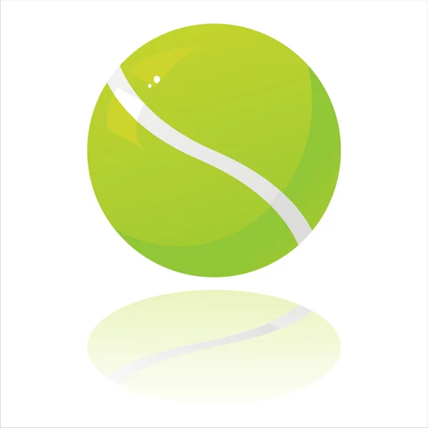 Tenis topu beyaza izole edilmiş — Stok Vektör