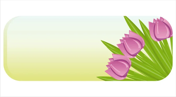 Banner with tulips — Stock Vector