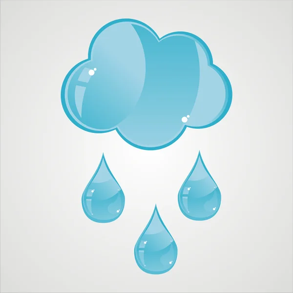 Błyszczący deszcz ikona — Wektor stockowy