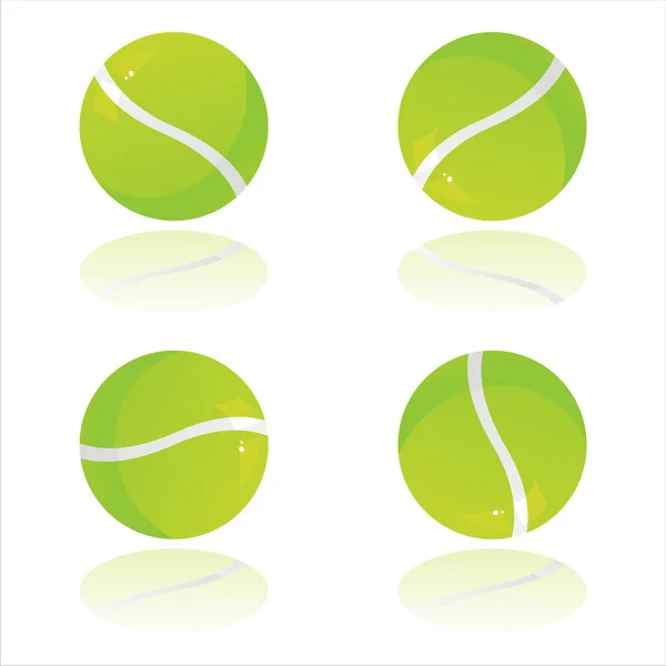 Glanzende tennisballen — Stockvector