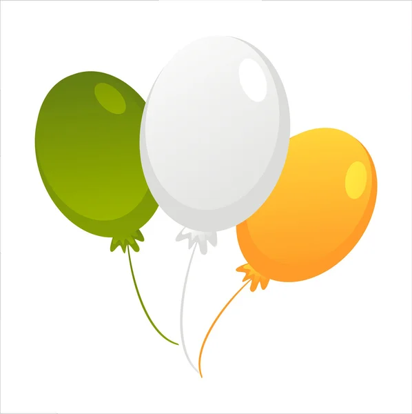 Irish colored balloons — Stock Vector
