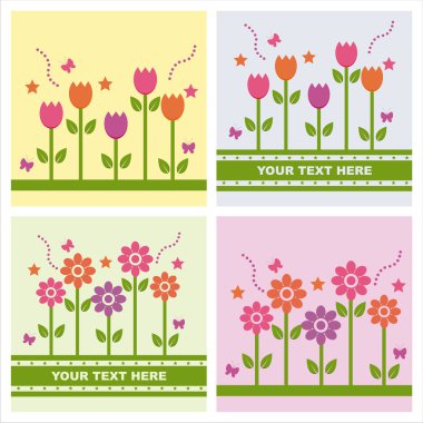 Cute spring backgrounds clipart