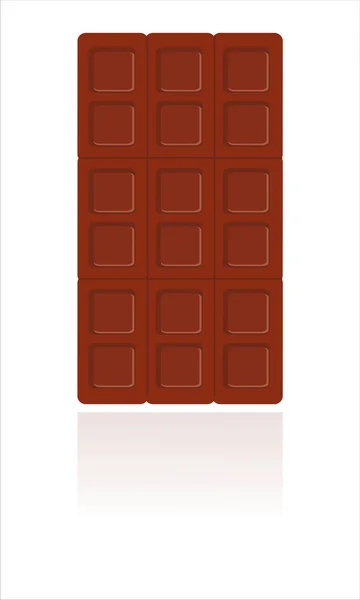 Čokoláda izolovaná na bílém — Stockový vektor