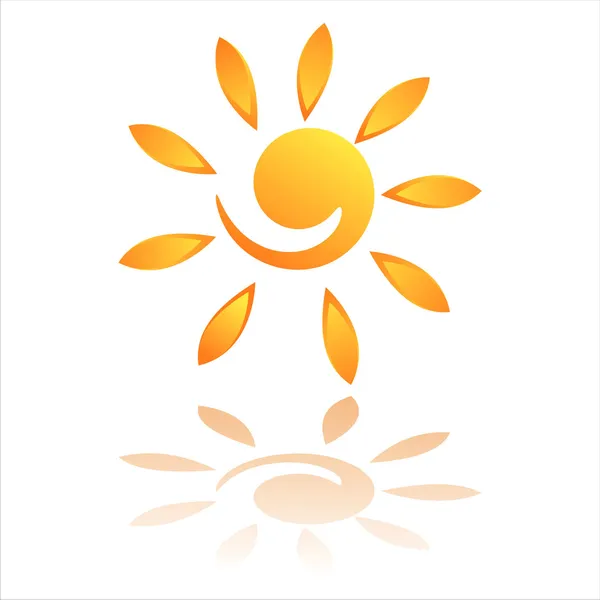 Streszczenie słońce ikona — Wektor stockowy