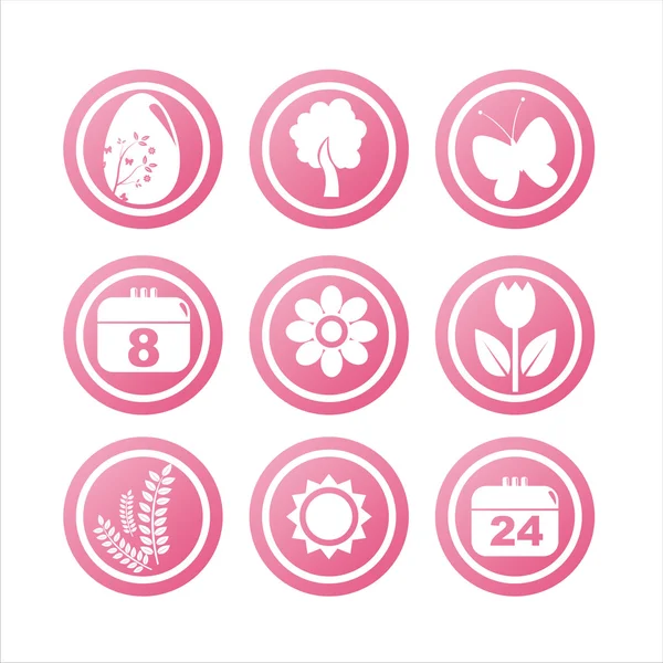 핑크 봄 표지판 — 스톡 벡터