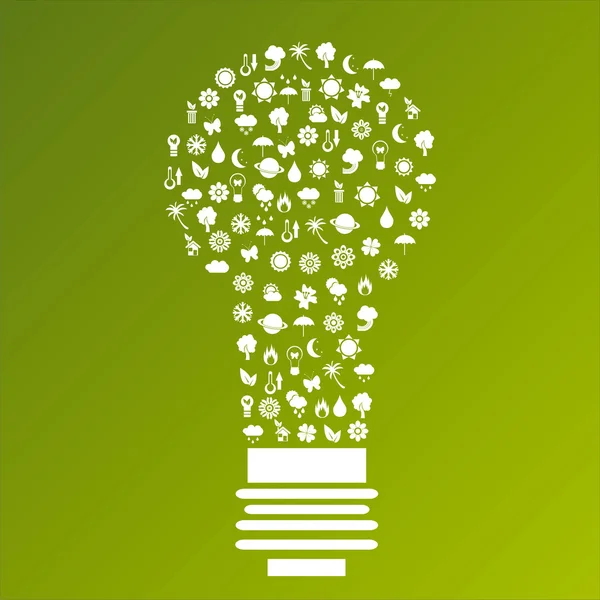 Lampe écologique — Image vectorielle
