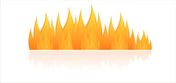 Fire isolated on white — Stock Vector
