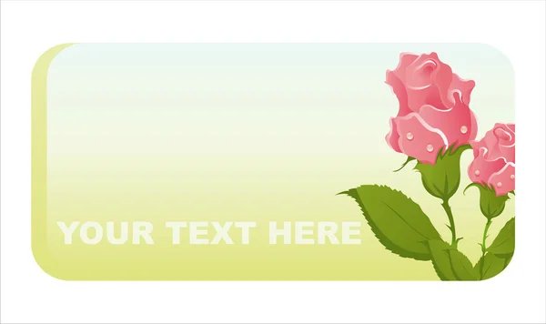 Bannière Roses — Image vectorielle
