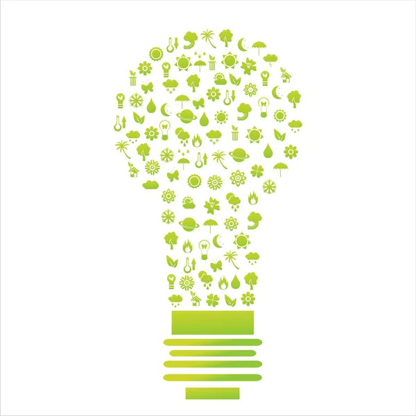 Lampe écologique — Image vectorielle