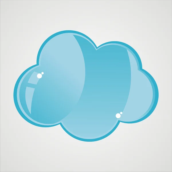 Glossy cloud icon — Stock Vector