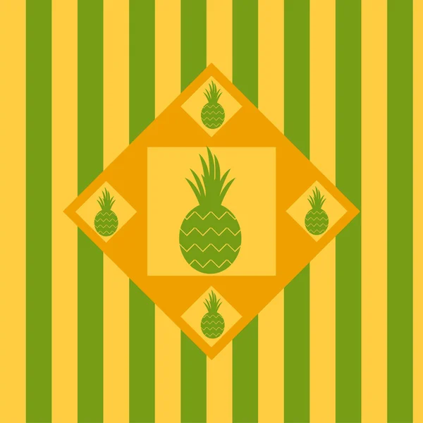 Pineapple background — Stock Vector