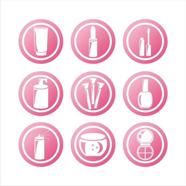 Pink cosmetics signs — Stock Vector