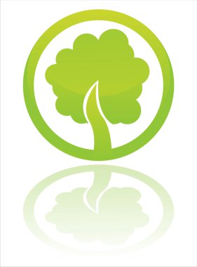 Green tree sign clipart