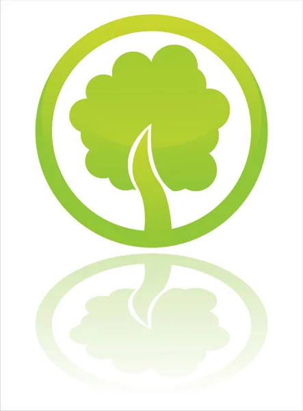 Signo de árbol verde — Vector de stock