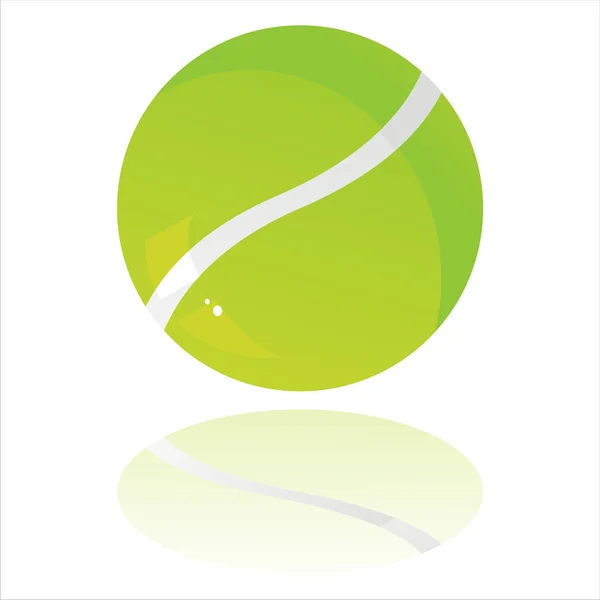 Balle de tennis isolée sur blanc — Image vectorielle