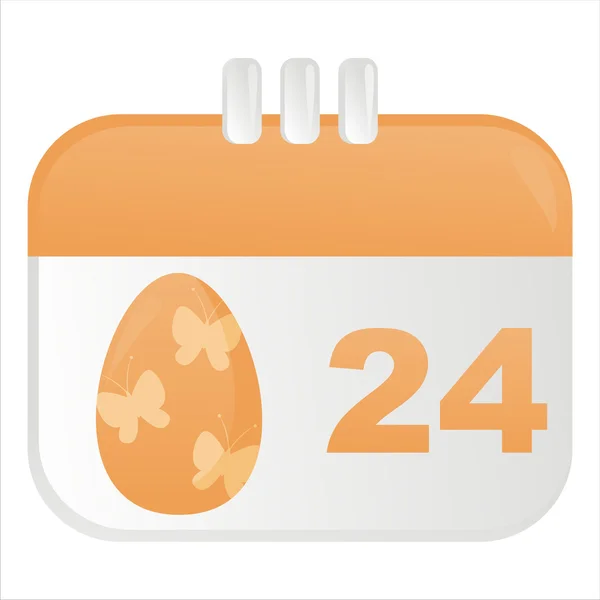 Velikonoční ikony kalendáře — Stockový vektor