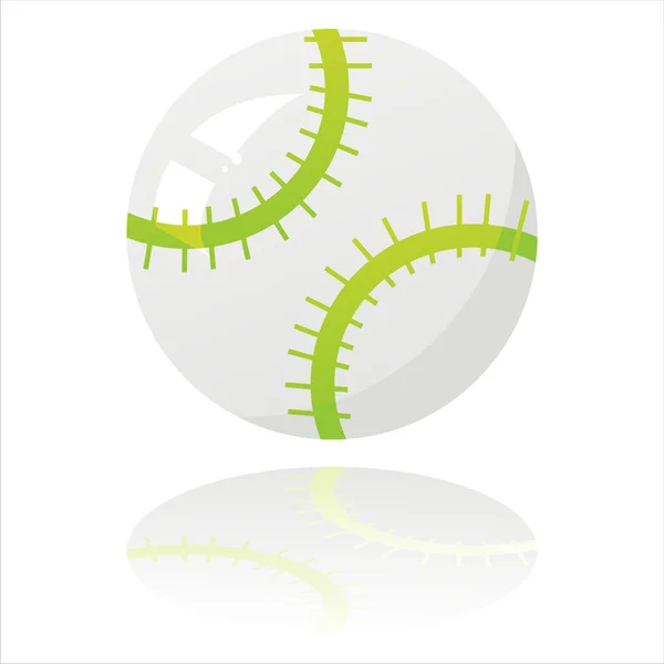 Μπέιζμπολ μπάλα που απομονώνονται σε λευκό — Διανυσματικό Αρχείο