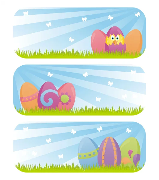 Colorful easter banners — Stock Vector
