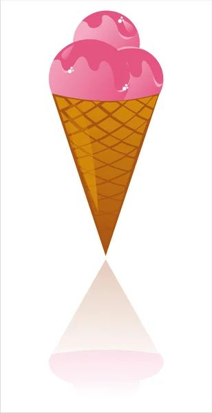 Мороженое на белом — стоковый вектор