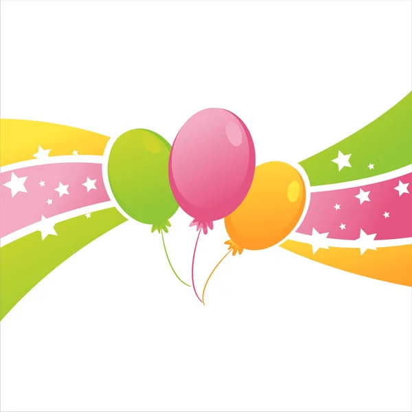 Urodziny balony tle — Wektor stockowy