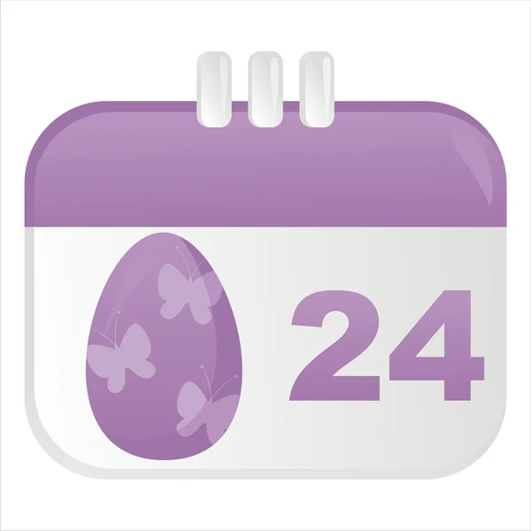 Icône calendrier Pâques — Image vectorielle