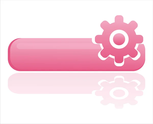 Banner setări roz — Vector de stoc