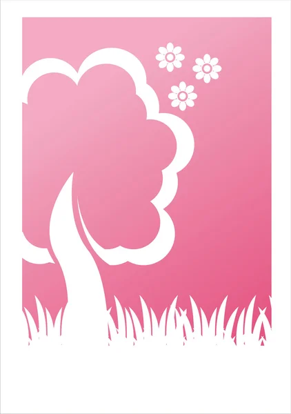 ピンクの自然の背景 — ストックベクタ