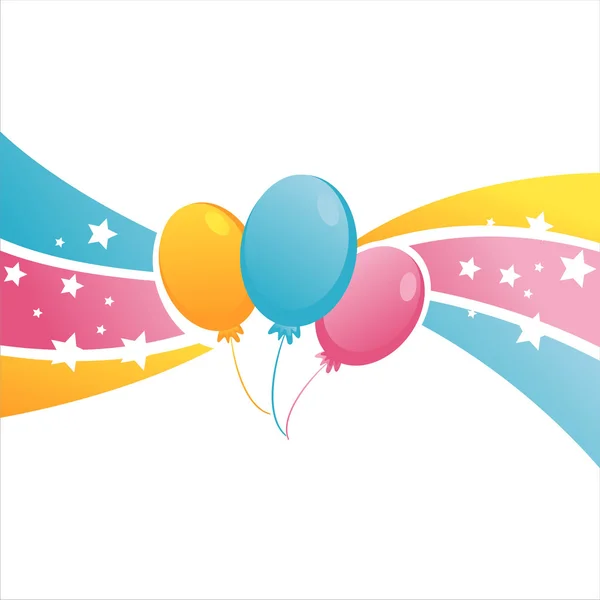 Fondo globos de cumpleaños — Vector de stock