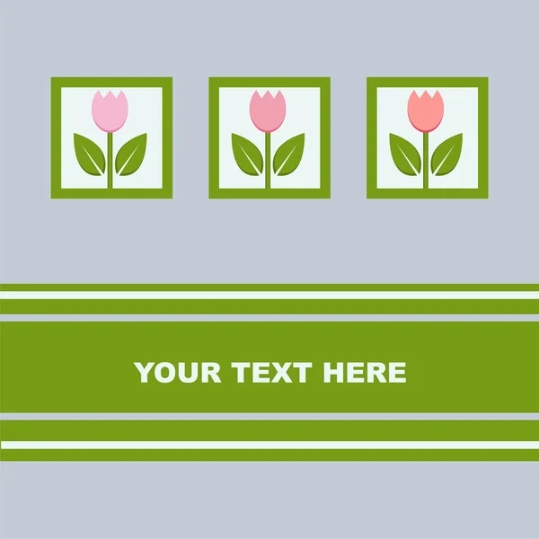 Carte tulipes — Image vectorielle